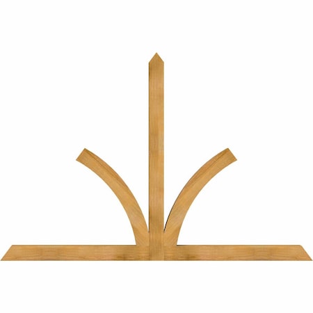 Ekena Millwork Richland Rough Sawn Timber Gable Bracket, Western Red Cedar, 84"W x 56"H x 4"D x 4"F, 16/12 Pitch GBW084X56X0404RIC00RWR